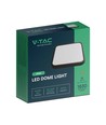 Plafonnier LED 18W - 25 x 25 cm, bord noir