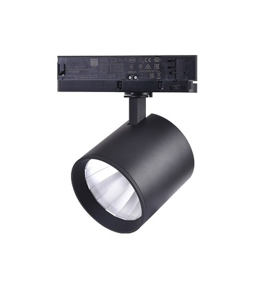 LEDlife spot sur rail noir 30W - CASAMBI dimmable, IRC90, 170lm/W, 3 phases