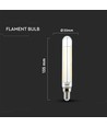 Ampoule LED E14 4W - T20, Filament de carbone