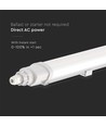 Réglette LED complète étanche 120cm 36W, câblage traversant - IP65