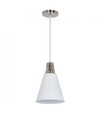 Suspension moderne V-Tac - Chrome + blanc sablé, Ø22 cm, E27