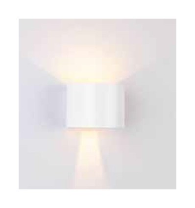 Applique murale LED 5W - IP65 extérieur, Ronde, Blanche, Angle de diffusion réglable, Source lumineuse incluse