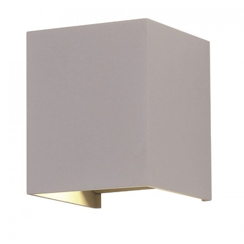 Applique murale LED 5W - IP65 extérieur, carrée, grise, angle de diffusion réglable, source lumineuse incluse