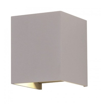 Applique murale LED 5W - IP65 extérieur, carrée, grise, angle de diffusion réglable, source lumineuse incluse