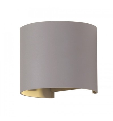 Applique murale 5W - IP65 extérieur, Ronde, angle de diffusion réglable, source lumineuse incluse, gris