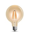 Ampoule LED globe E27 8W dimmable - Ø12,5 cm, Filament carbone, blanc extra chaud