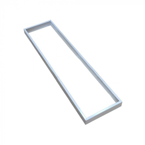 Cadre pour panneau LED 120x30 - Kit d'assemblage rapide sans vis, bord blanc