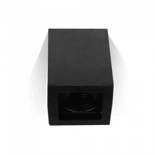 Plafonnier GU10 - IP20, carré, noir, sans source lumineuse