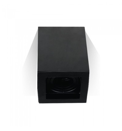 Plafonnier GU10 - IP20, carré, noir, sans source lumineuse