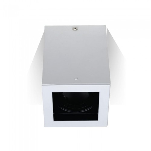 Plafonnier GU10 - IP20, carré, blanc, sans source lumineuse