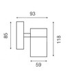 Applique murale V-Tac - IP44 extérieure, douille GU10, sans source lumineuse