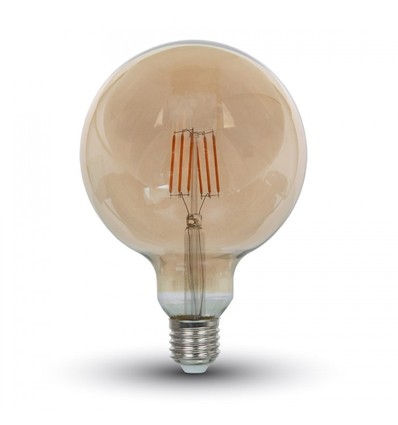 Ampoule globe LED E27 6W - Filament carbone, Ø12,5 cm, Blanc extra chaud, 2200K