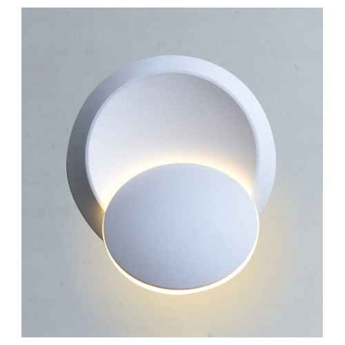 Applique murale LED 5W blanche - IP20 intérieur, ronde, rotative, source lumineuse incluse
