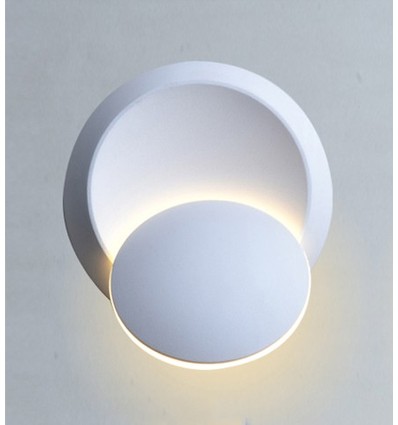 Applique murale LED 5W blanche - IP20 intérieur, ronde, rotative, source lumineuse incluse