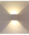 Applique murale LED 5W - IP65 extérieur, blanc, carré, angle de diffusion réglable, source lumineuse incluse