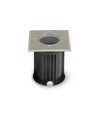 Spot encastrable V-Tac - Carré, acier inoxydable, douille GU10