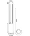 V-Tac lampe de jardin LED 10W - Blanc, 80 cm, IP65, 230V