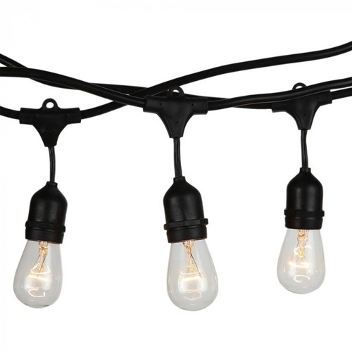 Guirlande lumineuse V-Tac pour 15 ampoules E27 - 15 mètres, IP54, 230V, sans source lumineuse