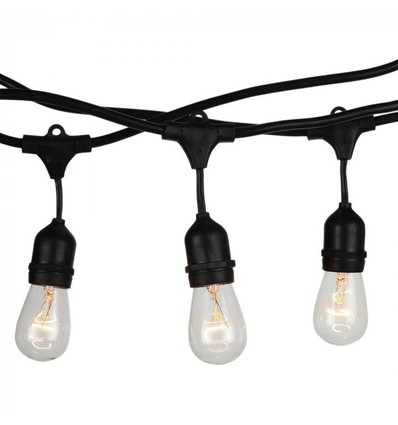 Guirlande lumineuse V-Tac pour 15 ampoules E27 - 15 mètres, IP54, 230V, sans source lumineuse