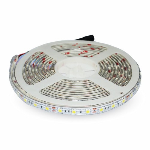 Ruban LED 5m 4,2W/m résistant aux éclaboussures - 12V DC, IP65, 60 LED par mètre