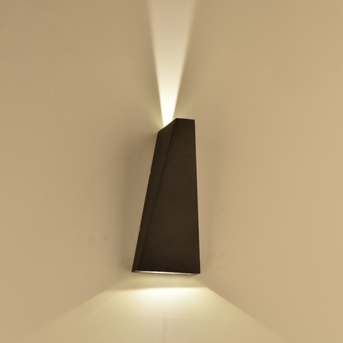 Applique murale LED 6W - IP65 extérieur, noir, source lumineuse incluse