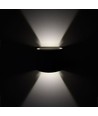 Applique murale LED 5W - IP65 extérieur, ronde, noire, angle de diffusion réglable, source lumineuse incluse
