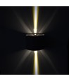 Applique murale LED 5W - IP65 extérieur, ronde, noire, angle de diffusion réglable, source lumineuse incluse