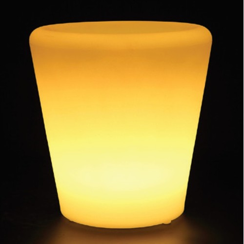 Cache-pot LED RGB V-Tac - Rechargeable, avec télécommande, 28x28x29 cm