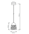 Suspension V-Tac - Gris mat, métal, E27