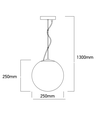Suspension en verre V-Tac - Ø25 cm, E27