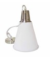 Suspension moderne V-Tac - Chrome + blanc sablé, Ø22 cm, E27