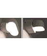 Applique murale LED 6W blanche - IP65 extérieur, Ovale, rotative à 350 degrés, source lumineuse incluse