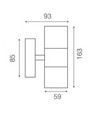 Applique murale V-Tac avec éclairage haut/bas - IP44 extérieur, douille GU10, sans source lumineuse