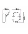Applique murale LED 5W blanche - IP20 intérieur, ronde, rotative, source lumineuse incluse