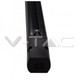 V-Tac rail de 1 mètre pour spots sur rail - Noir, 3 phases, complet avec connexion et bouchon de fin