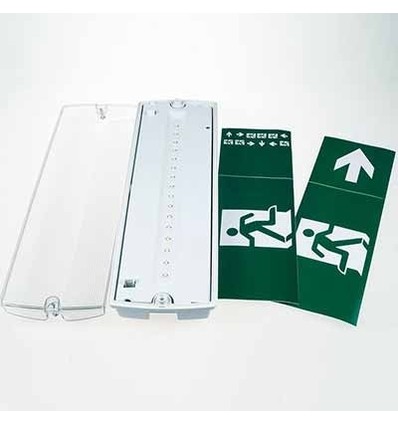 Éclairage de secours LED V-Tac 3W - Pour montage mural/plafond 140 lumens, incl. batterie et pictogrammes