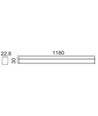 V-Tac 16W luminaire compact - puces LED Samsung, 120 cm