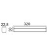 Réglette compacte 30cm 4W - Puces LED Samsung