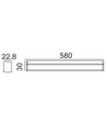 Réglette compacte 60cm 7W - puces LED Samsung
