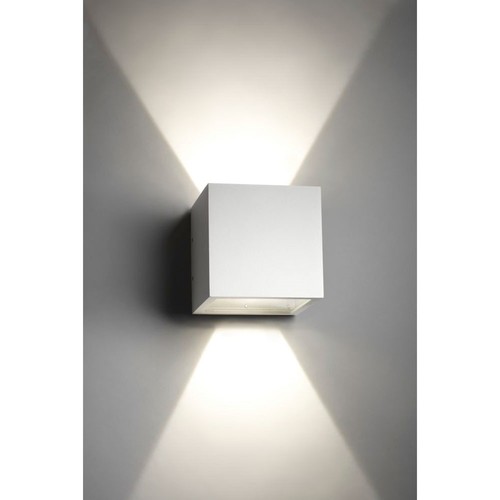 Applique murale LED 5W - IP65 extérieur, blanc, carré, angle de diffusion réglable, source lumineuse incluse