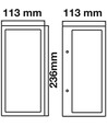 Applique murale E27 - IP44 extérieur, blanc, sans source lumineuse
