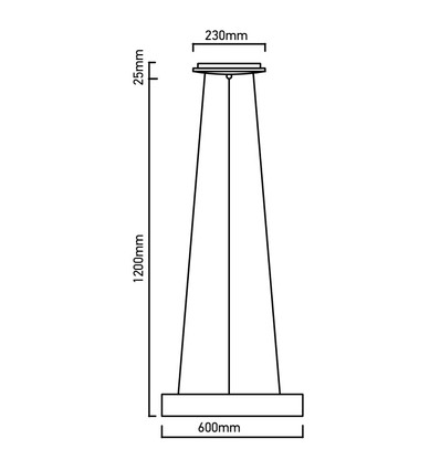 Lustre LED 30W dimmable - Noir, lumière douce, blanc chaud