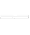 Cadre encastrable pour panneau LED 120x60 - Convient pour Troldtekt et plaques de plâtre, bord blanc