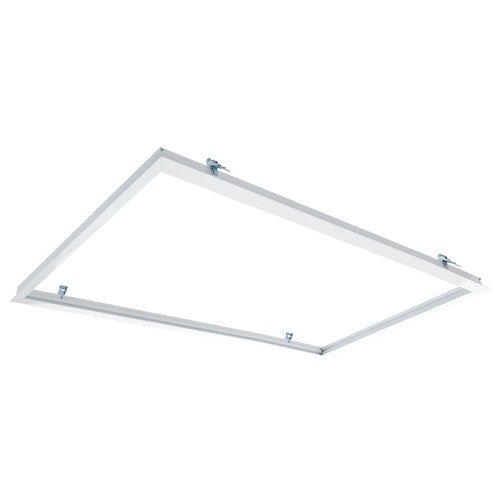 Cadre encastrable pour panneau LED 120x60 - Convient pour Troldtekt et plaques de plâtre, bord blanc