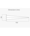 V-Tac Piquet pour projecteur LED - Diamètre 6 cm, Hauteur 26,5 cm