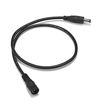 Câble de rallonge DC - 30 cm, pour bandes LED, 5V-48V, noir