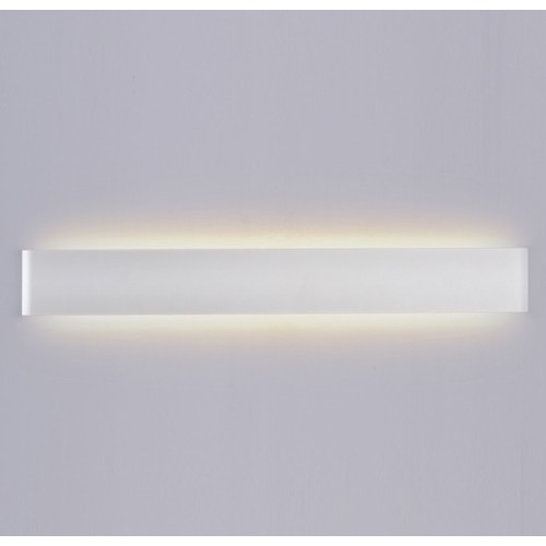 Applique murale LED blanche allongée 20W - IP44 extérieur, indirecte, source lumineuse incluse