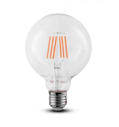 Ampoule globe LED E27 6W - Ø12,5 cm, puce LED Samsung, filament