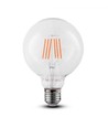 Ampoule globe LED E27 6W - Ø12,5 cm, puce LED Samsung, filament