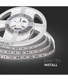 Ruban LED 5m 10,8W/m - 12V DC, IP20, 60 LED par mètre